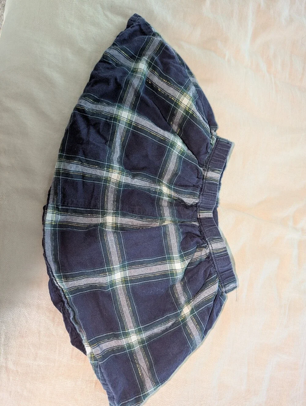 Gymboree Navy Plaid Mini Skirt - Casual Flannel Look - Girls Size 6
